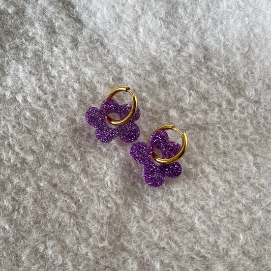 Boucles d’oreilles Azalée - Violette