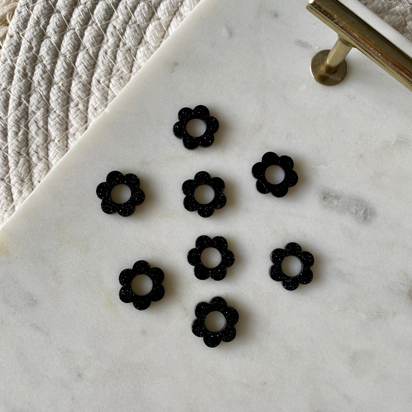 Pampilles Pivoine - Pailletté noir