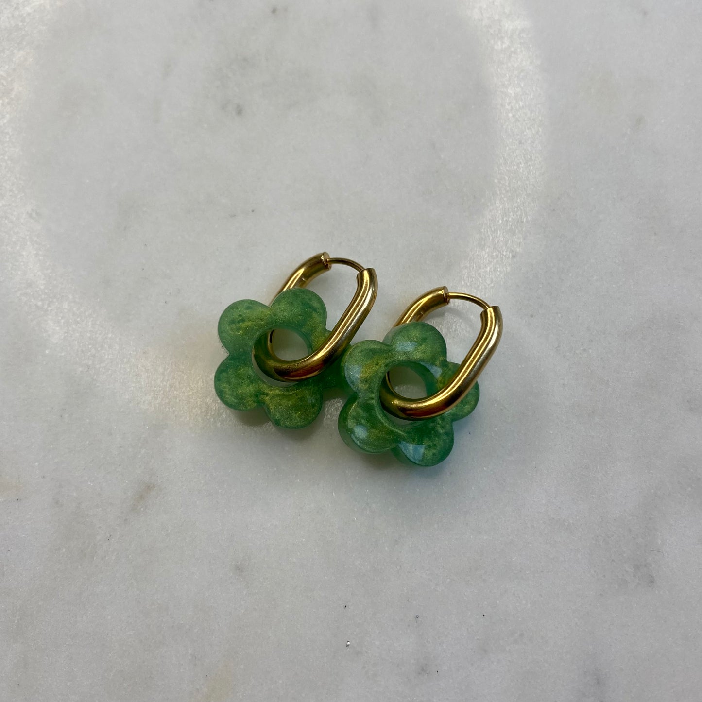 Boucles d’oreilles Camélia - Fougère