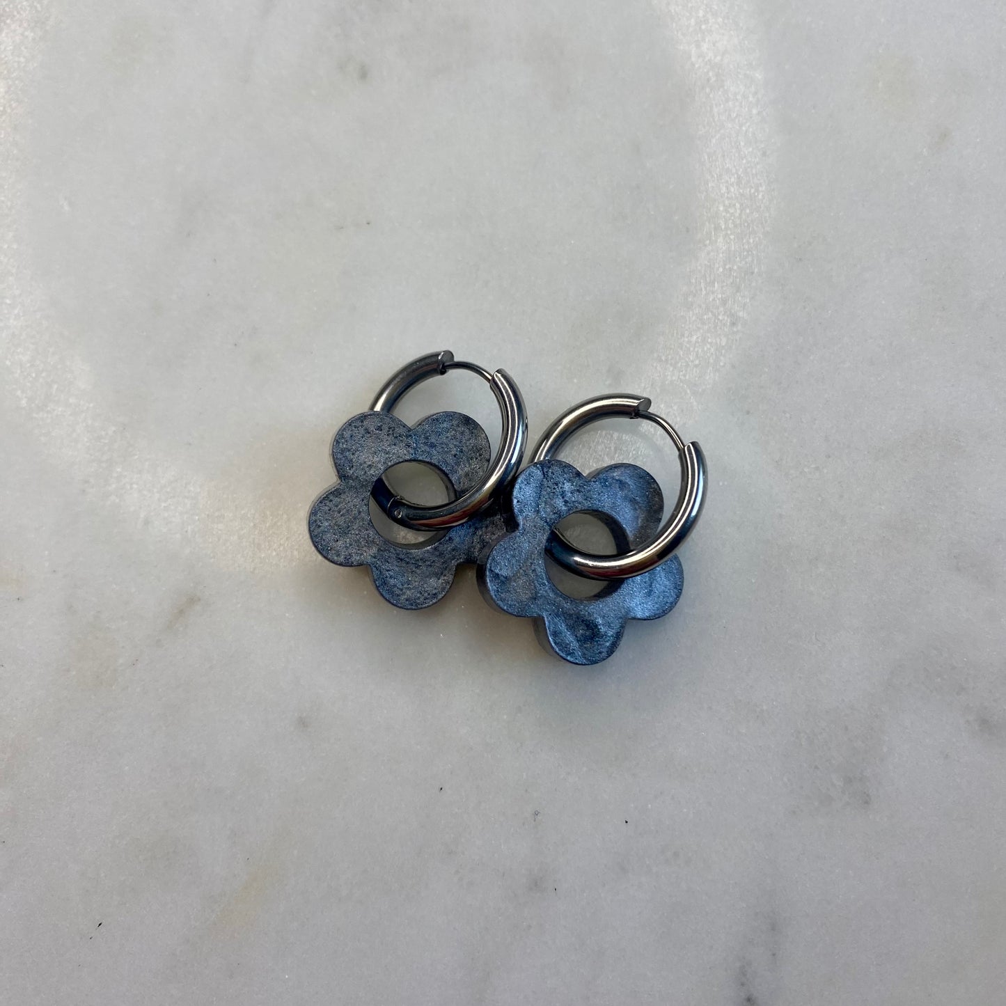 Boucles d’oreilles Camélia - Anthracite