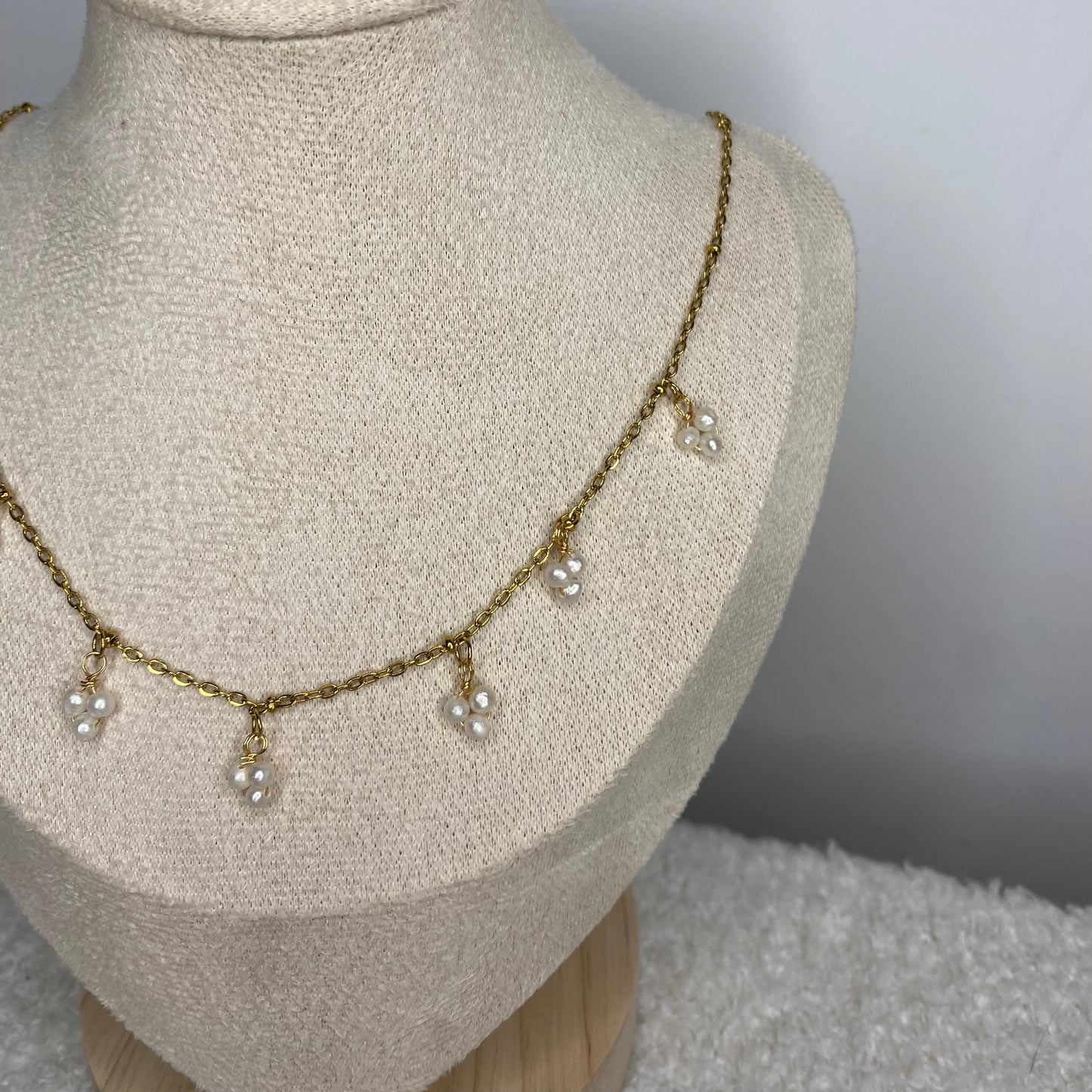 Collier perles fines - Blanc nacré