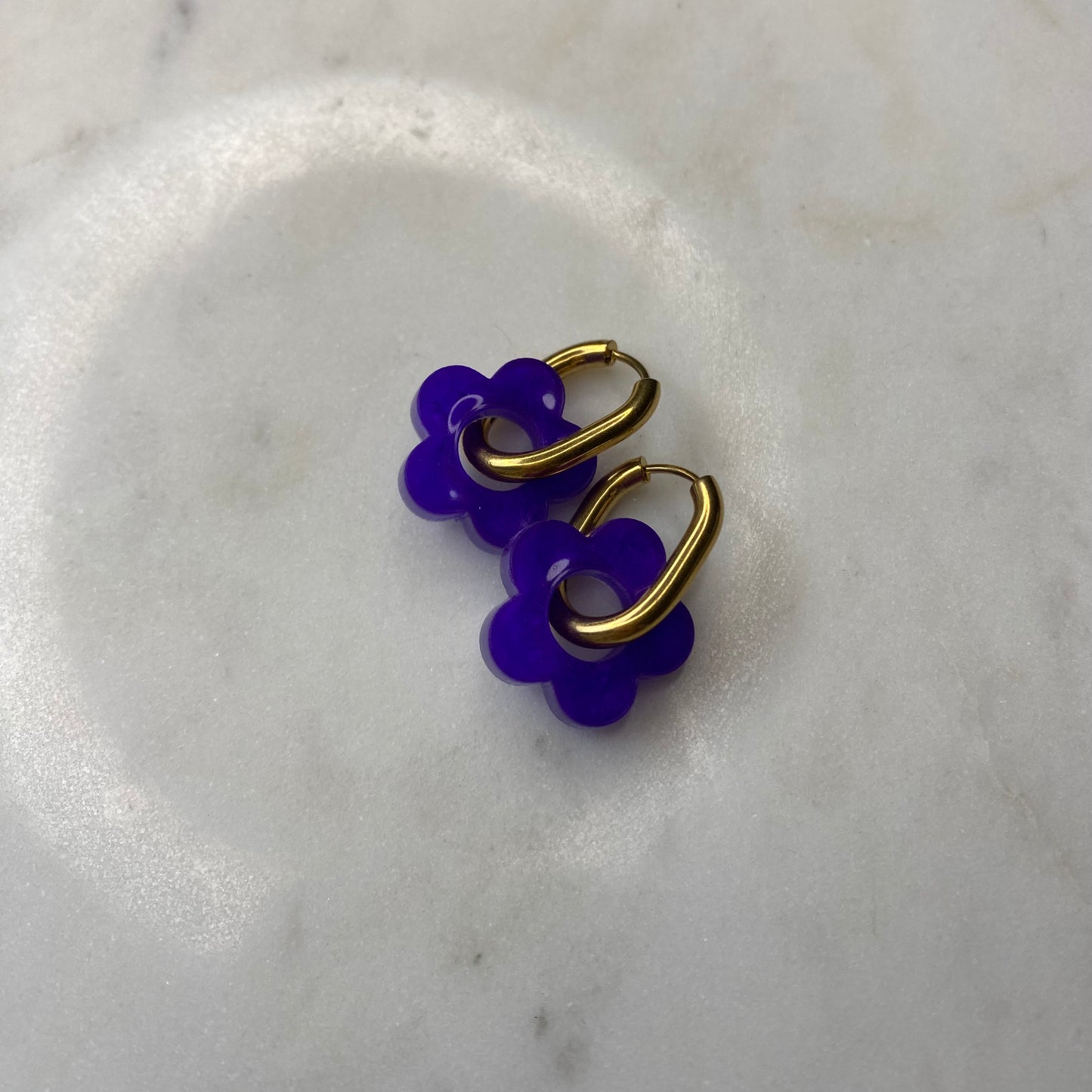 Boucles d’oreilles Camélia - Violette