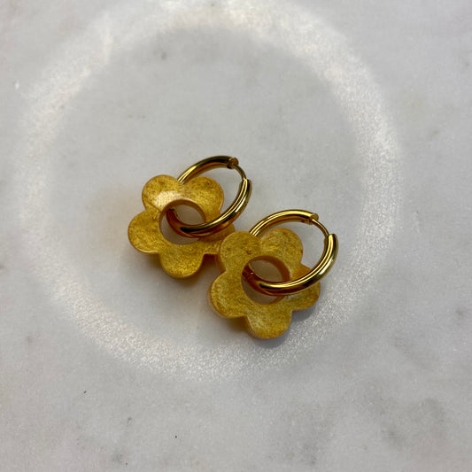 Boucles d’oreilles Camélia - Safran