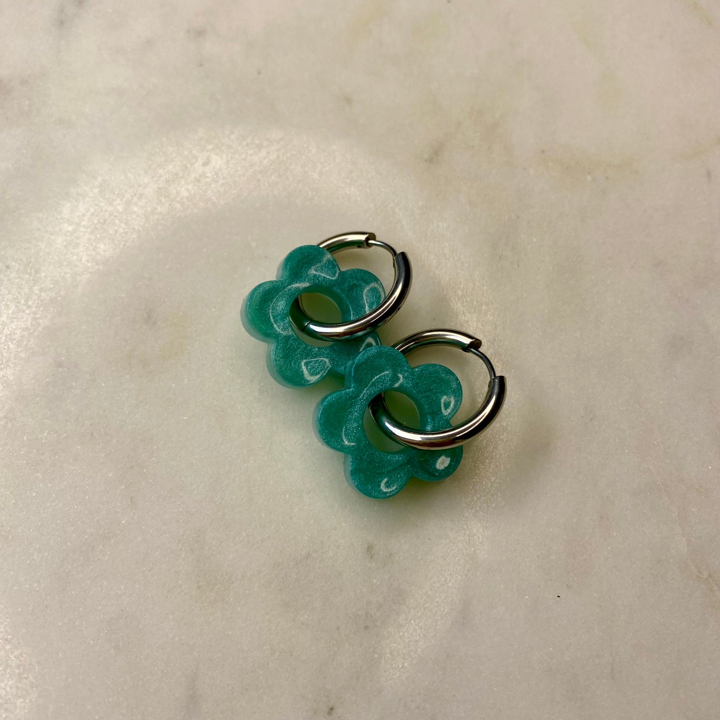 Boucles d’oreilles Camélia - Turquoise