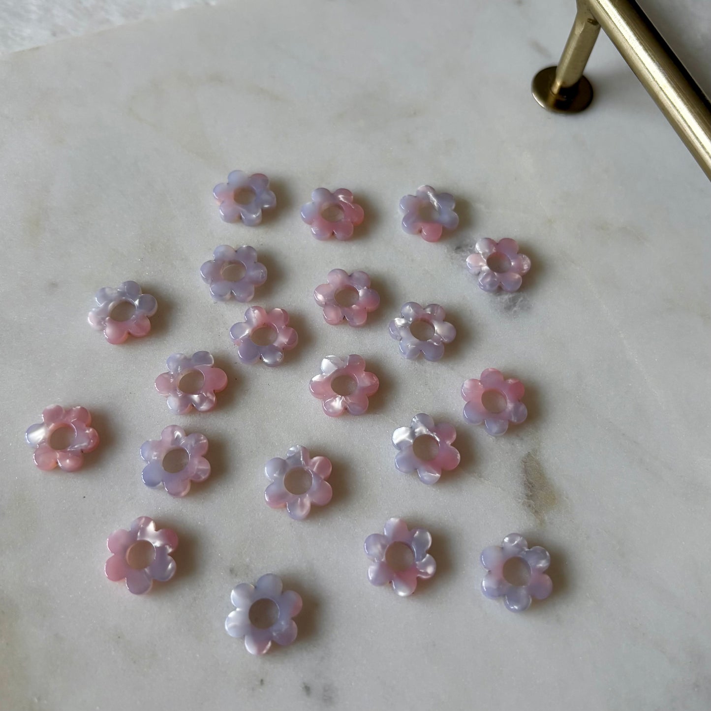 Pampilles Minis Pivoines - Rose et gris pastel