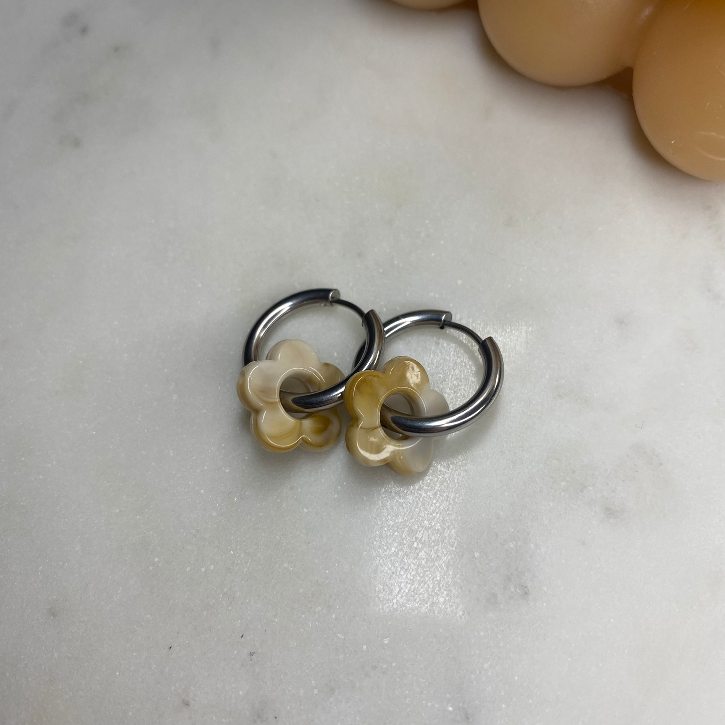 Boucles d'oreilles Flora - Cappuccino