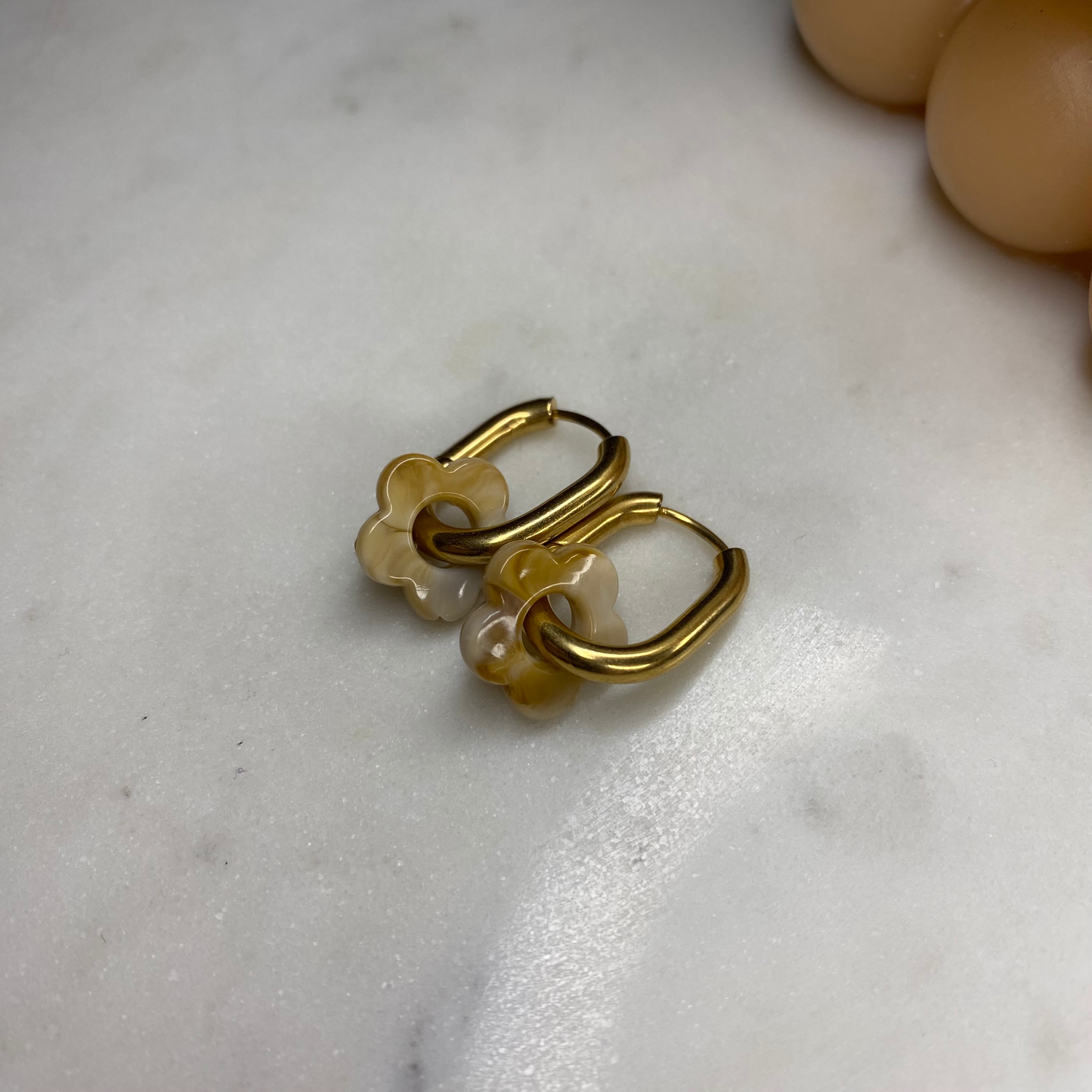 Boucles d'oreilles Flora - Cappuccino