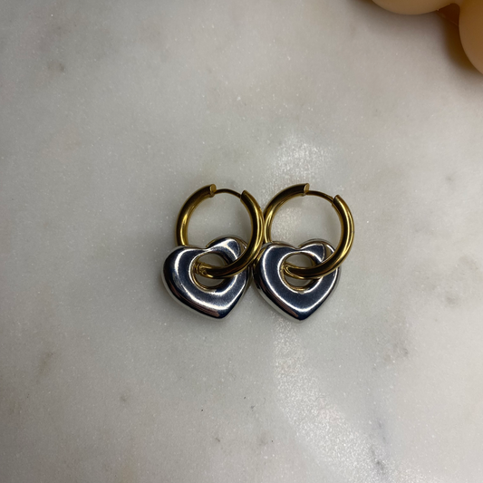 Boucles d'oreilles Coeur - Argent