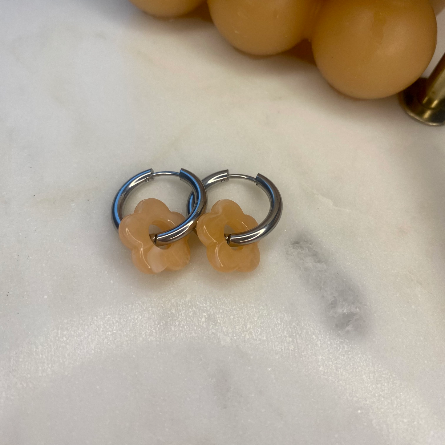 Boucles d'oreilles Flora - Corail