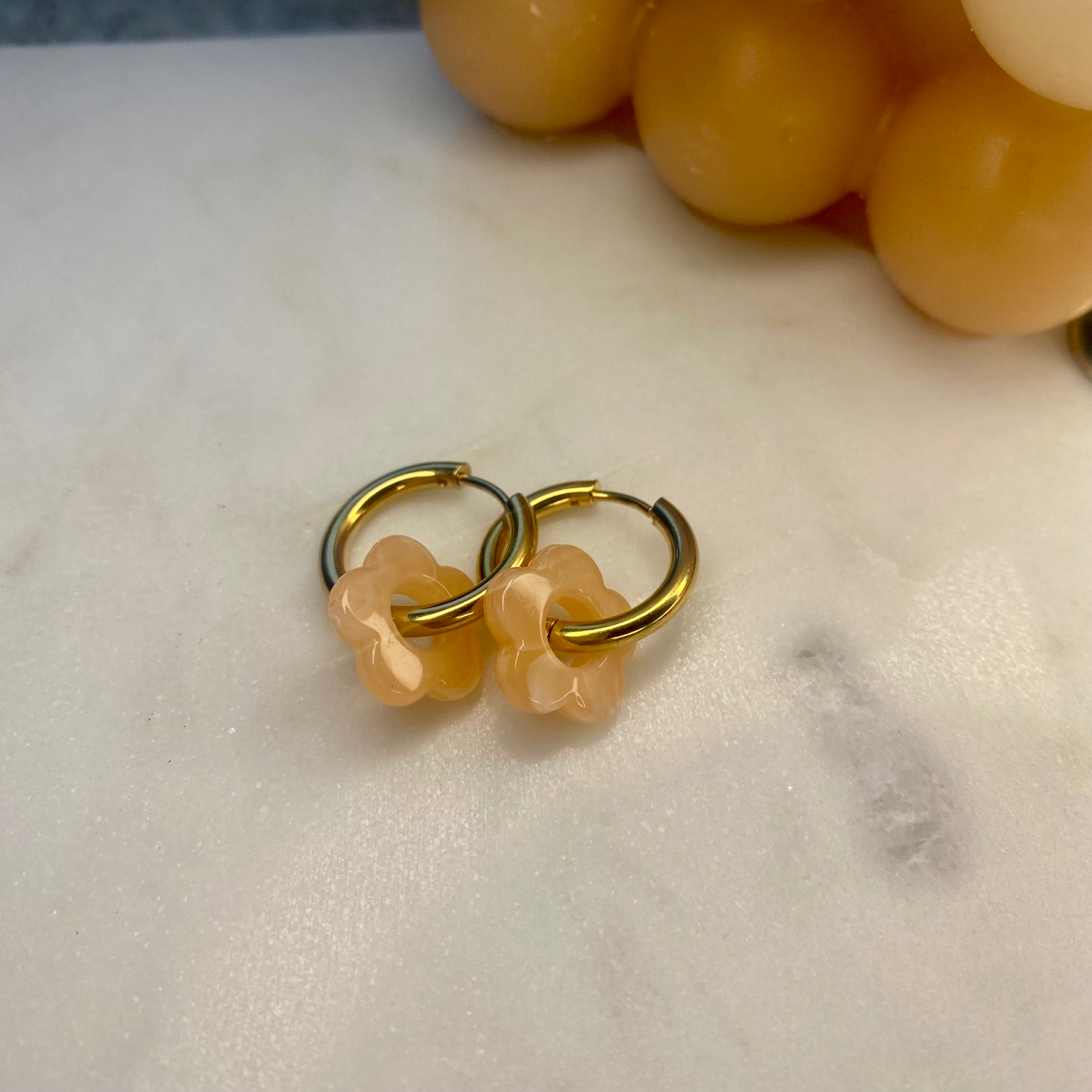 Boucles d'oreilles Flora - Corail