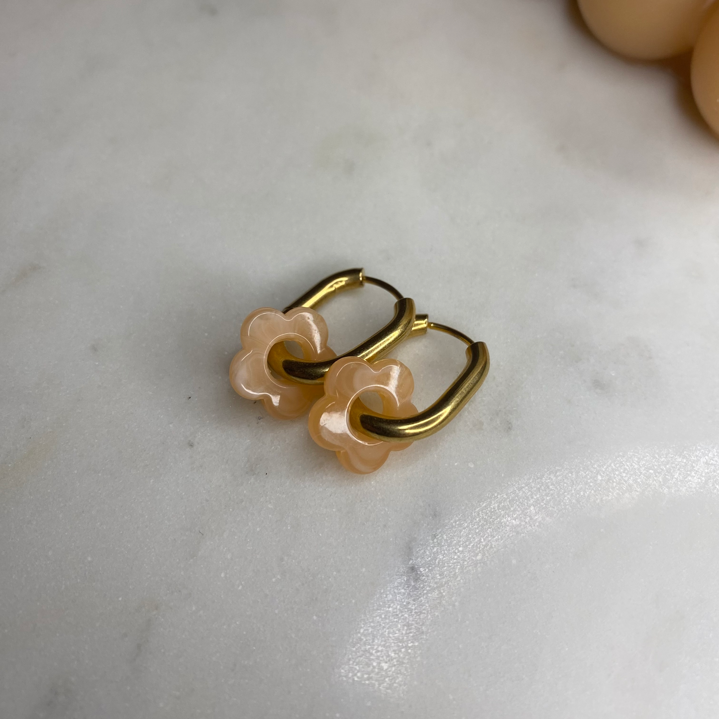 Boucles d'oreilles Flora - Corail