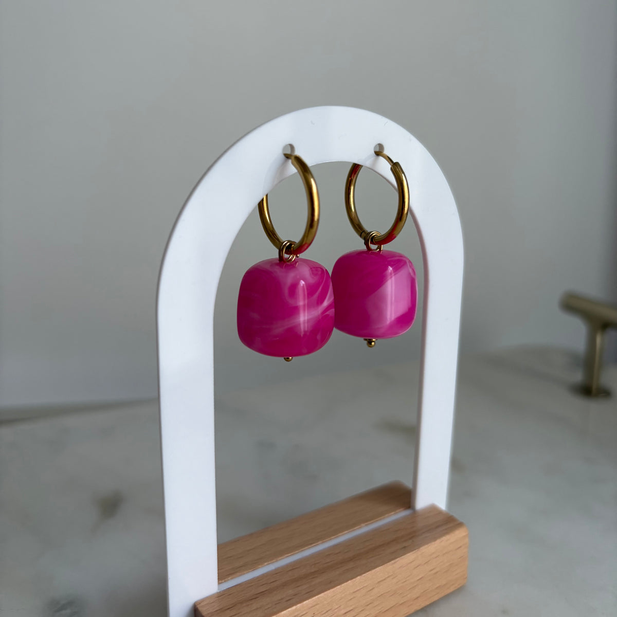 Boucles d’oreilles Pia - Framboise