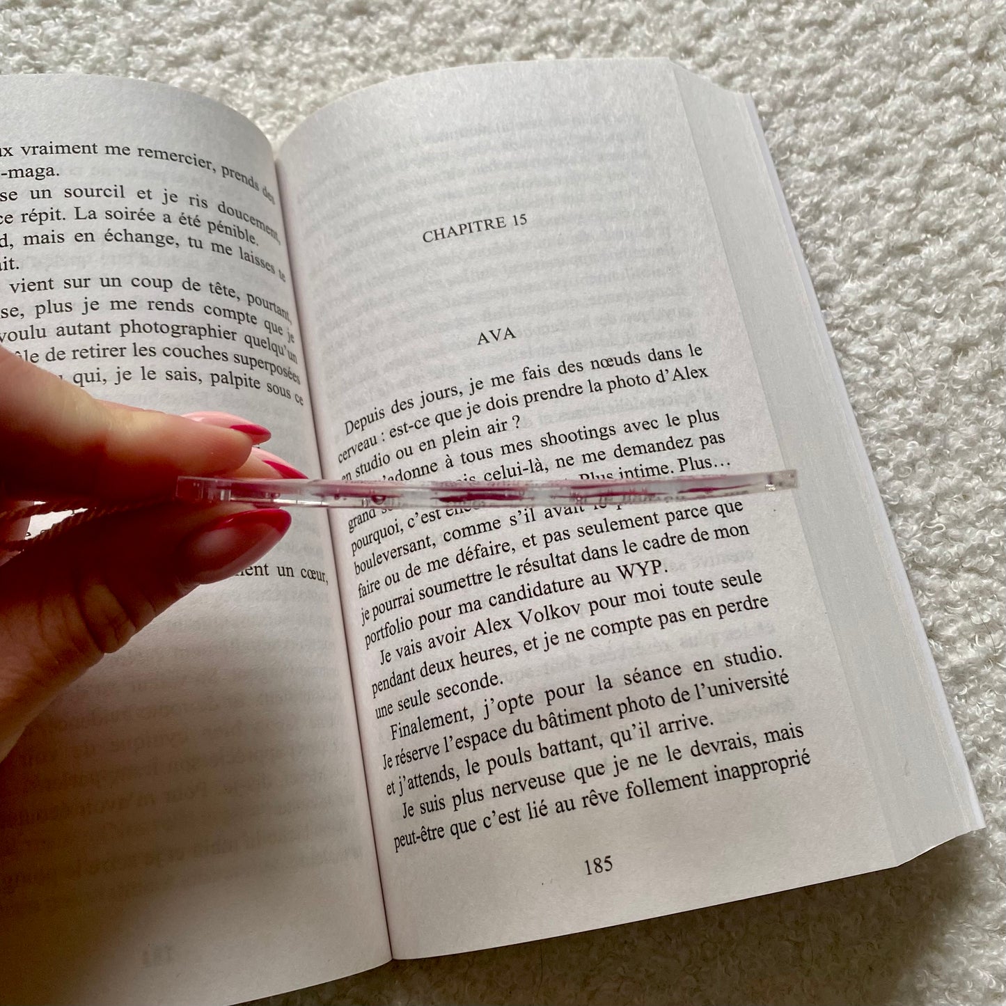 Marque page (mini) - Pétales roses