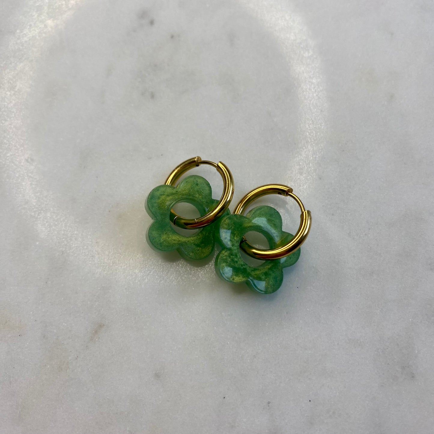 Boucles d’oreilles Camélia - Fougère