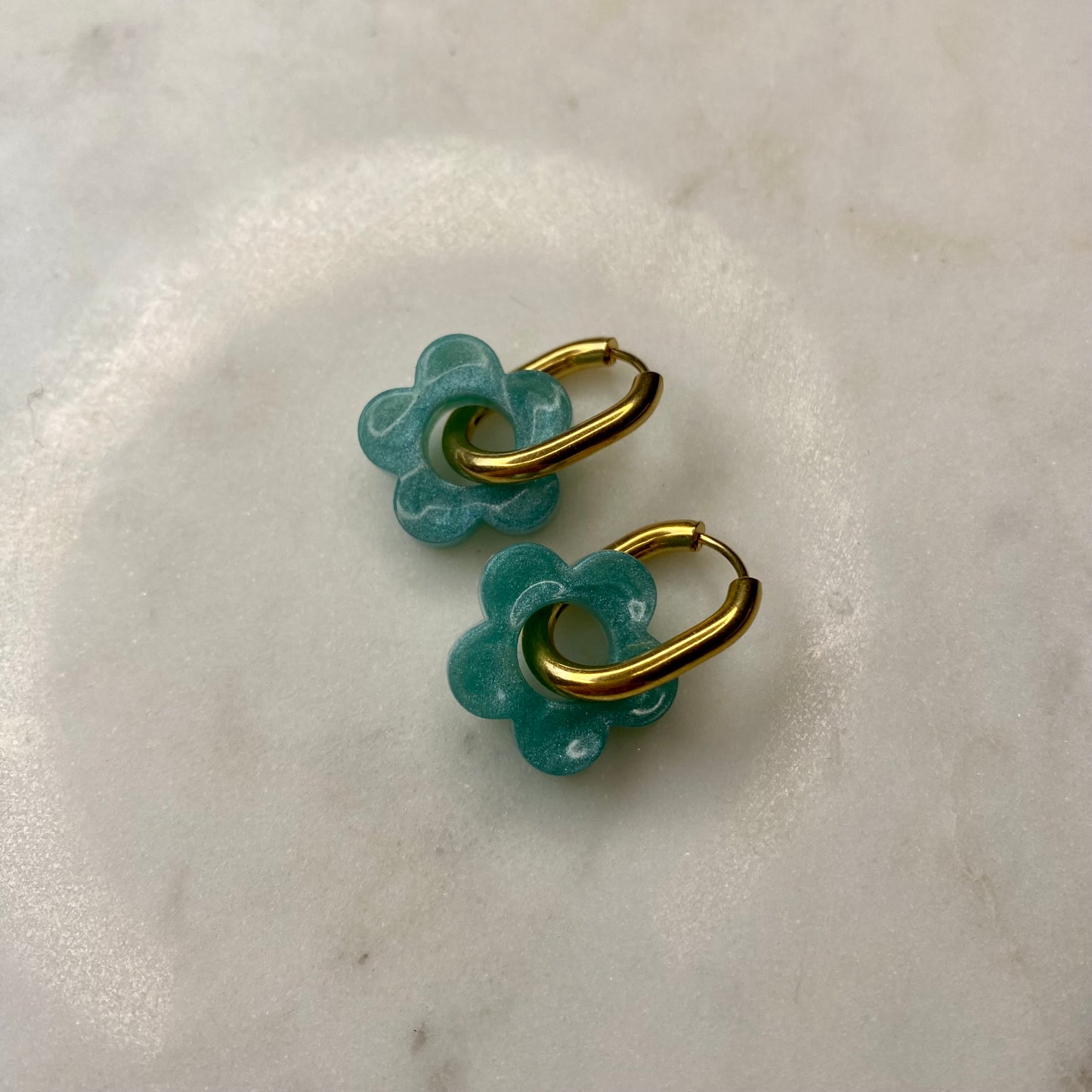 Boucles d’oreilles Camélia - Turquoise