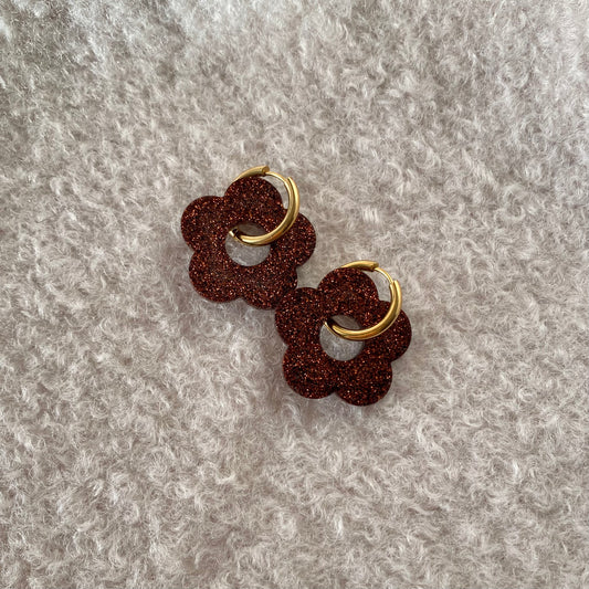 Boucles d’oreilles Rosa - Chocolat