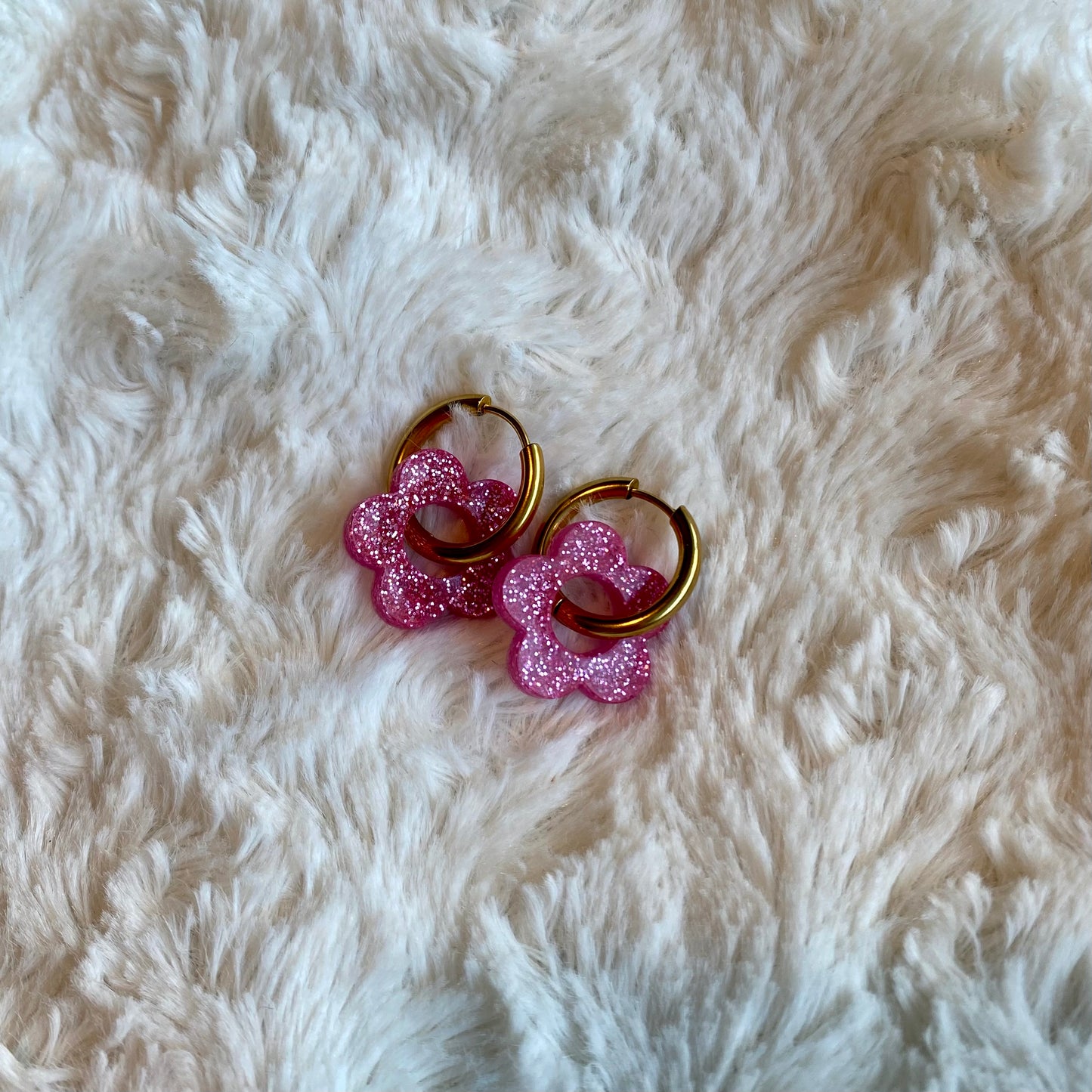 Boucles d’oreilles Camélia - Rose