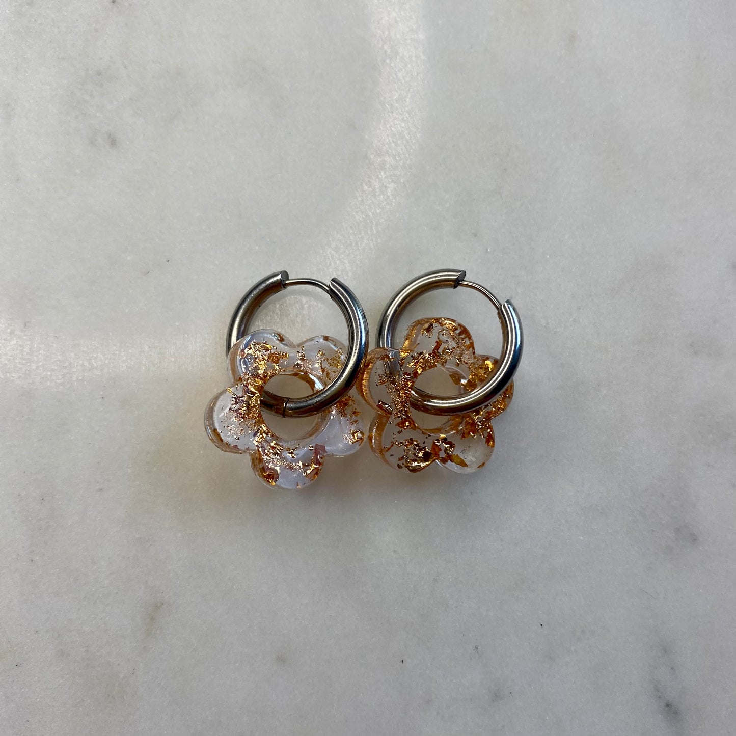 Boucles d’oreilles Camélia - Bronze