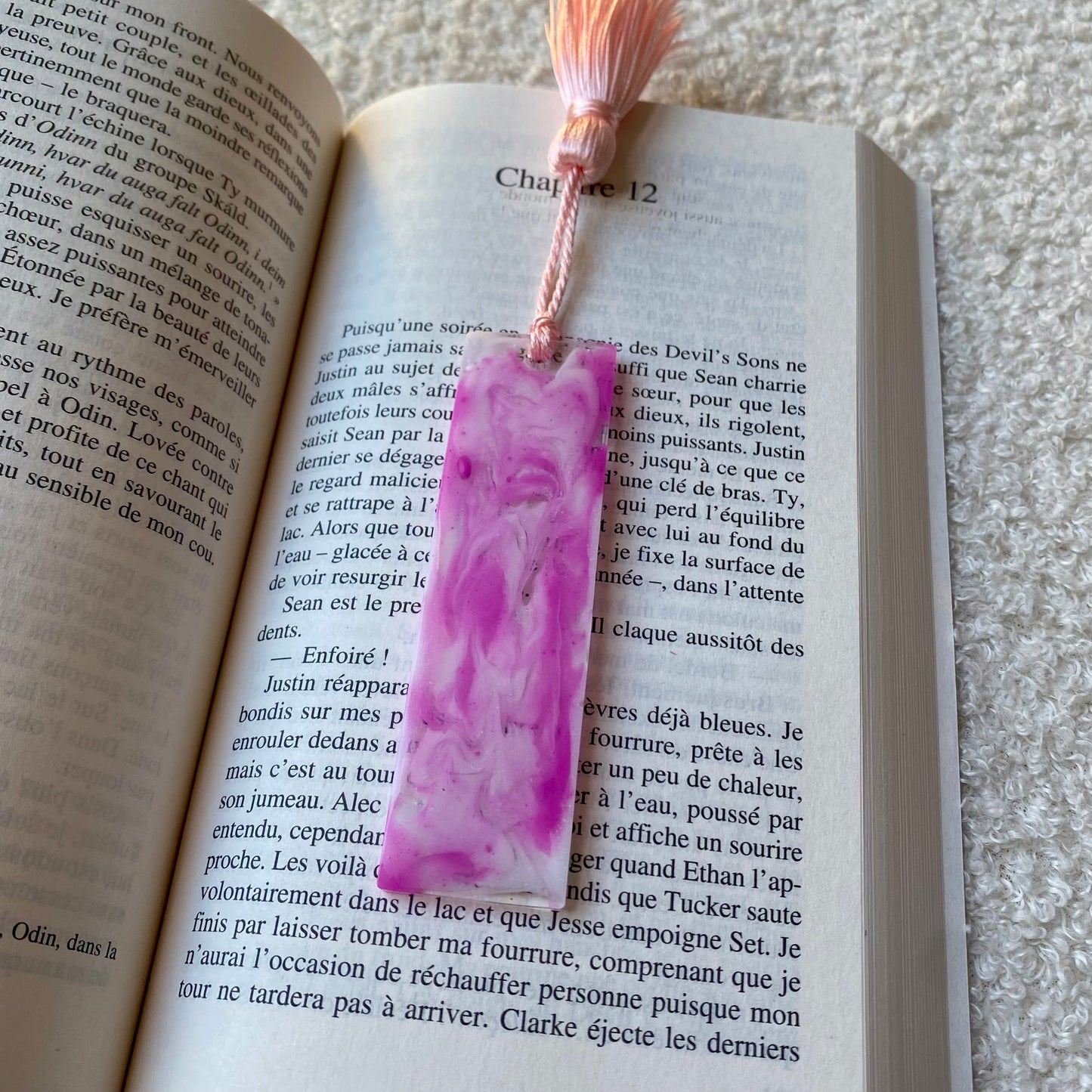 Marque page (mini) - Marbre violet