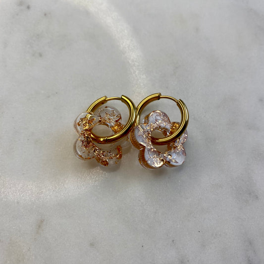 Boucles d’oreilles Camélia - Bronze