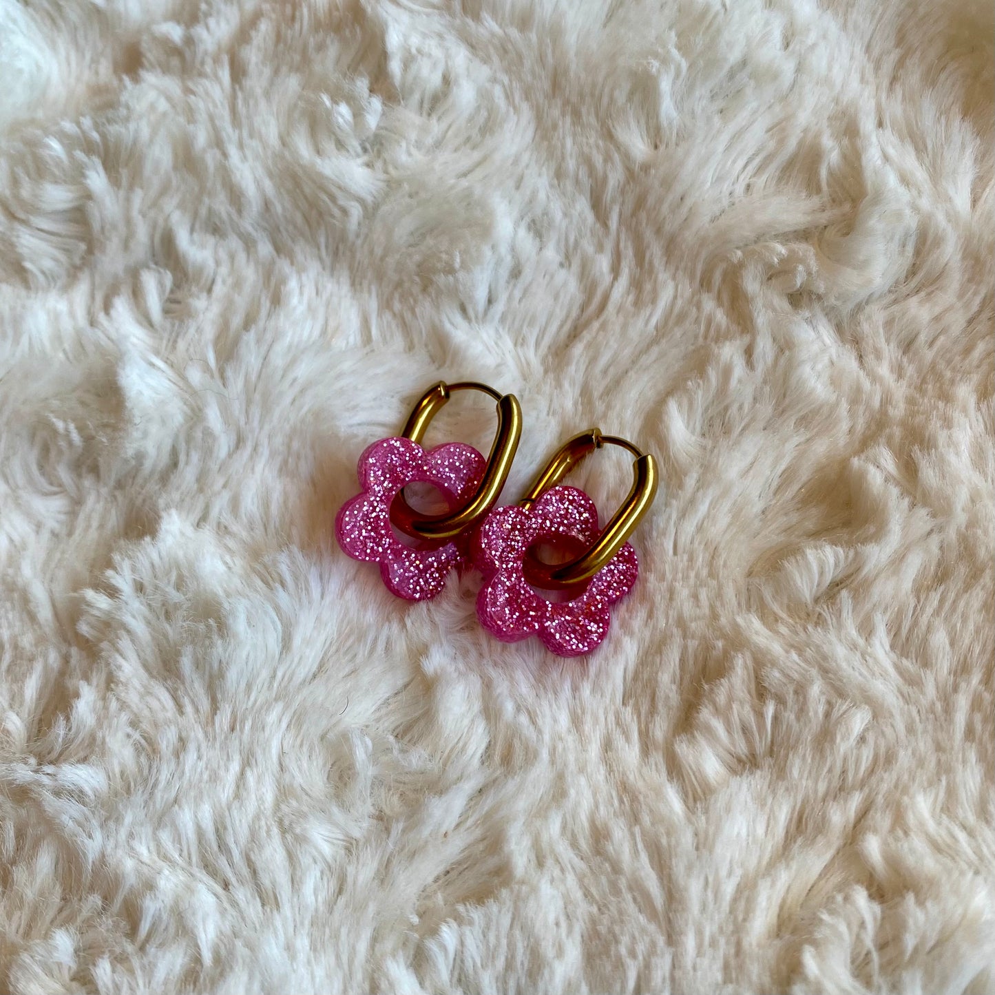Boucles d’oreilles Camélia - Rose