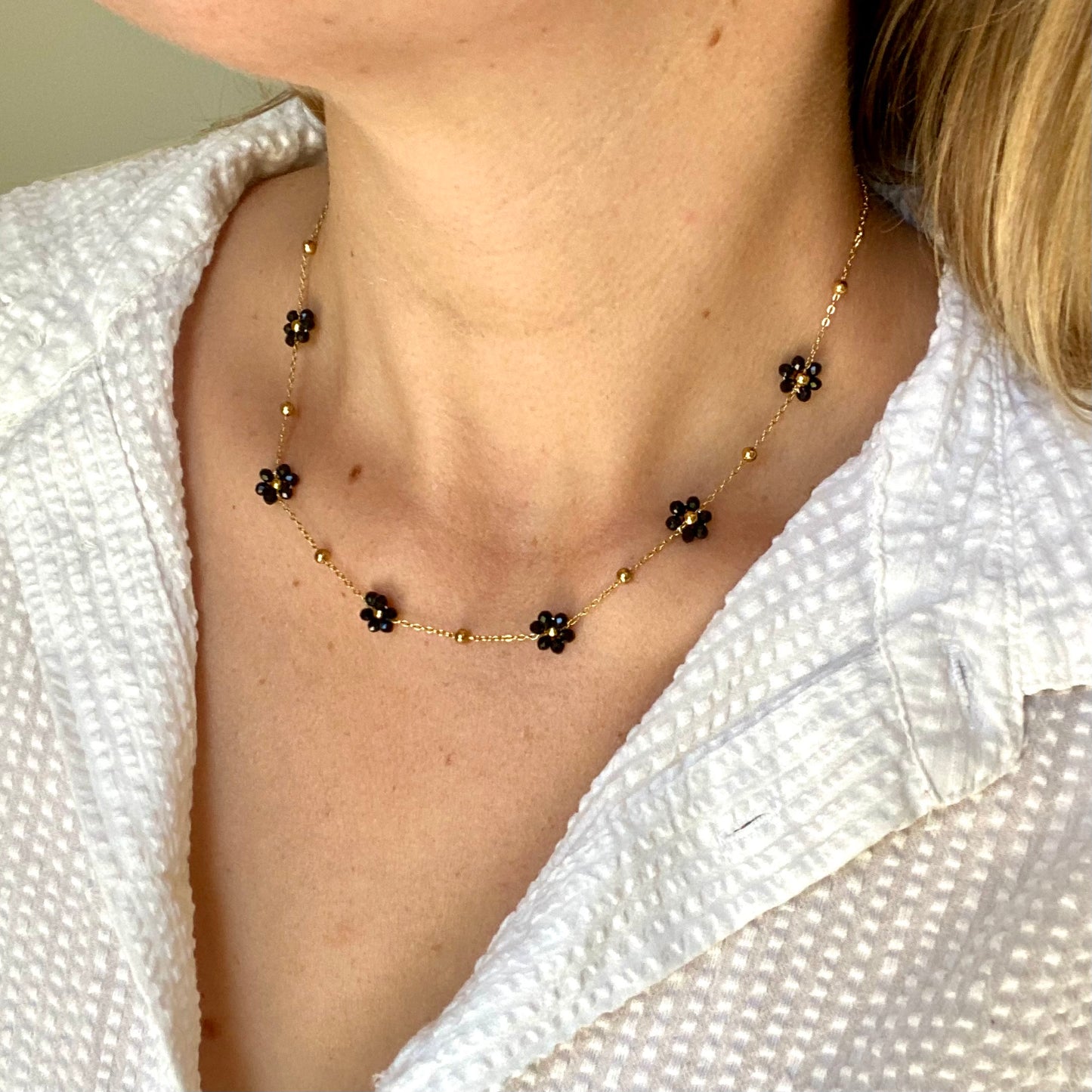 Collier Marguerite - Noir