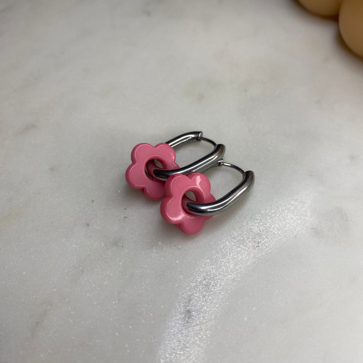 Boucles d'oreilles Flora - Fushia