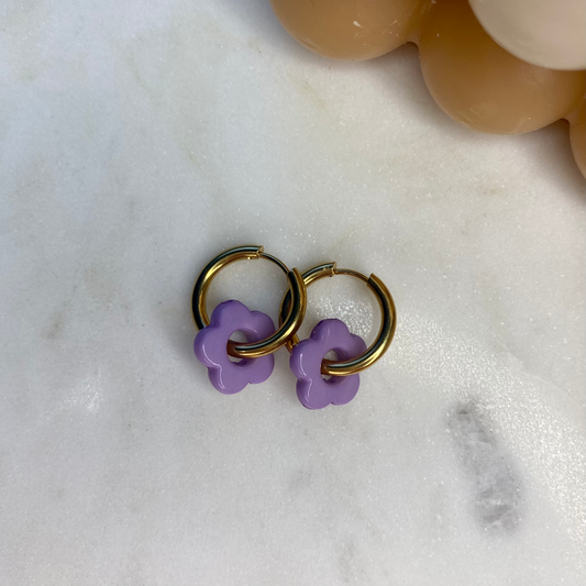 Boucles d'oreilles Flora - Lavande
