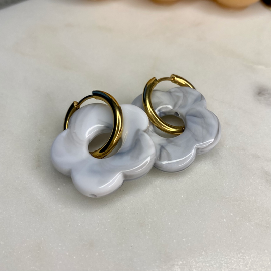 Boucles d'oreilles Rosa - Marbre