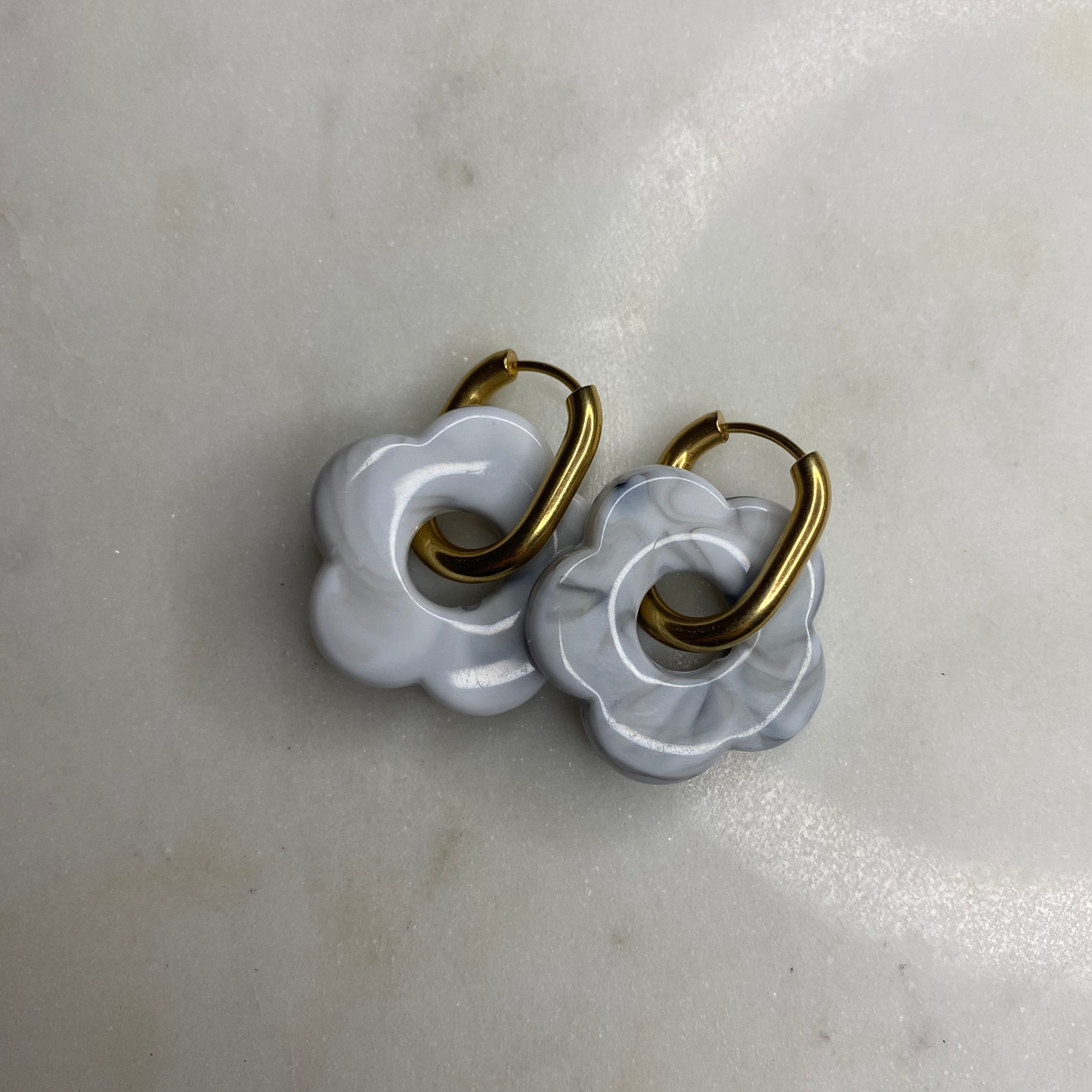 Boucles d'oreilles Rosa - Marbre