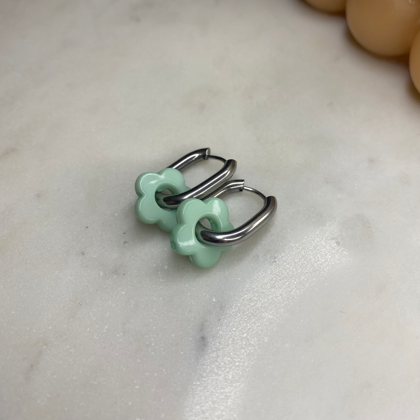 Boucles d'oreilles Flora - Menthe