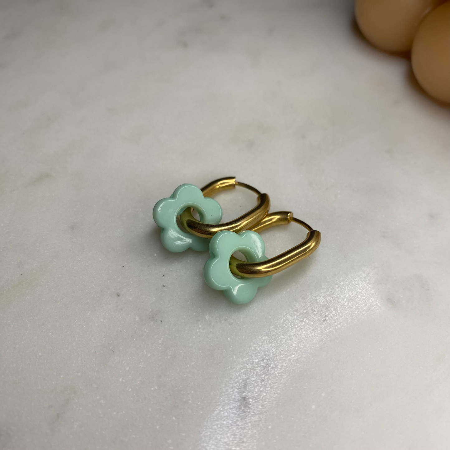 Boucles d'oreilles Flora - Menthe