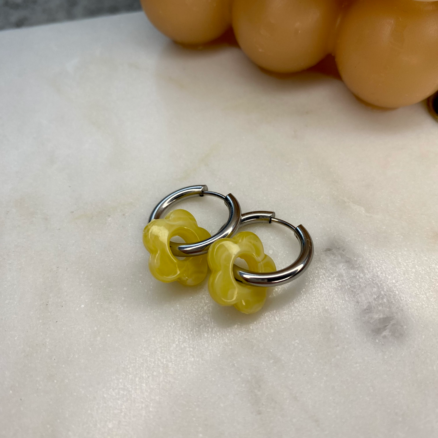 Boucles d'oreilles Flora - Mimosa