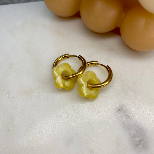 Boucles d'oreilles Flora - Mimosa