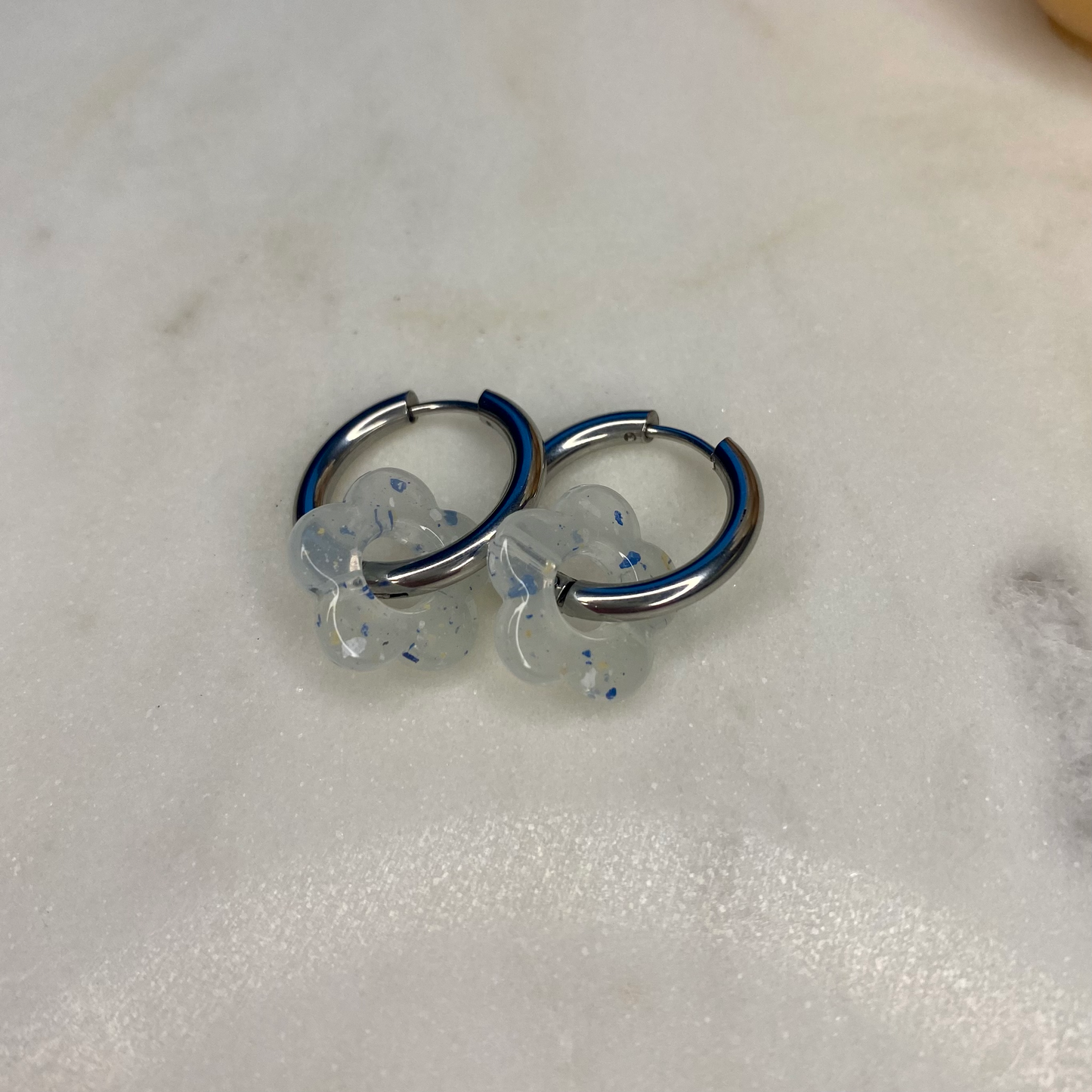 Boucles d'oreilles Iris - Bleues