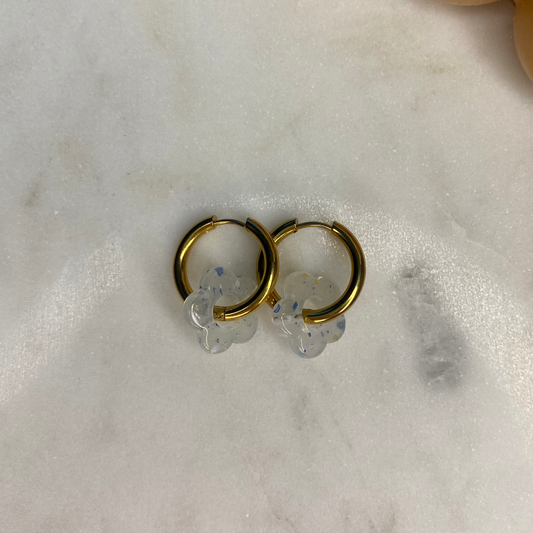 Boucles d'oreilles Iris - Bleues