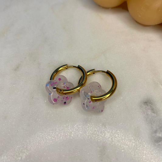 Boucles d'oreilles Iris - Roses