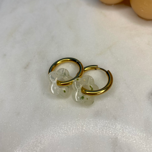 Boucles d'oreilles Iris - Vertes