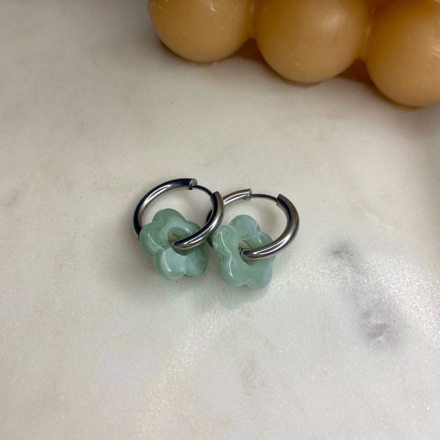 Boucles d'oreilles Flora - Sauge