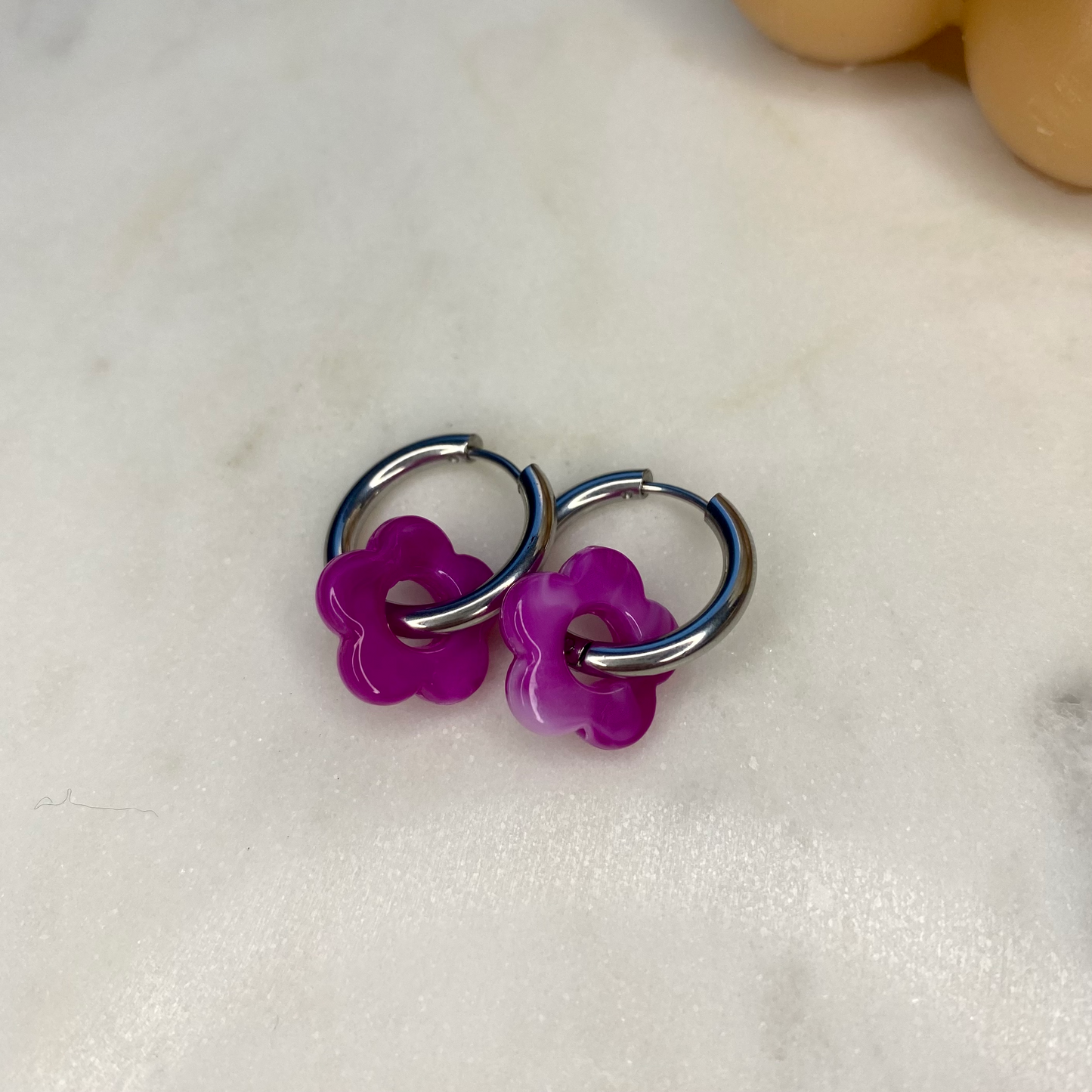 Boucles d'oreilles Flora - Violette