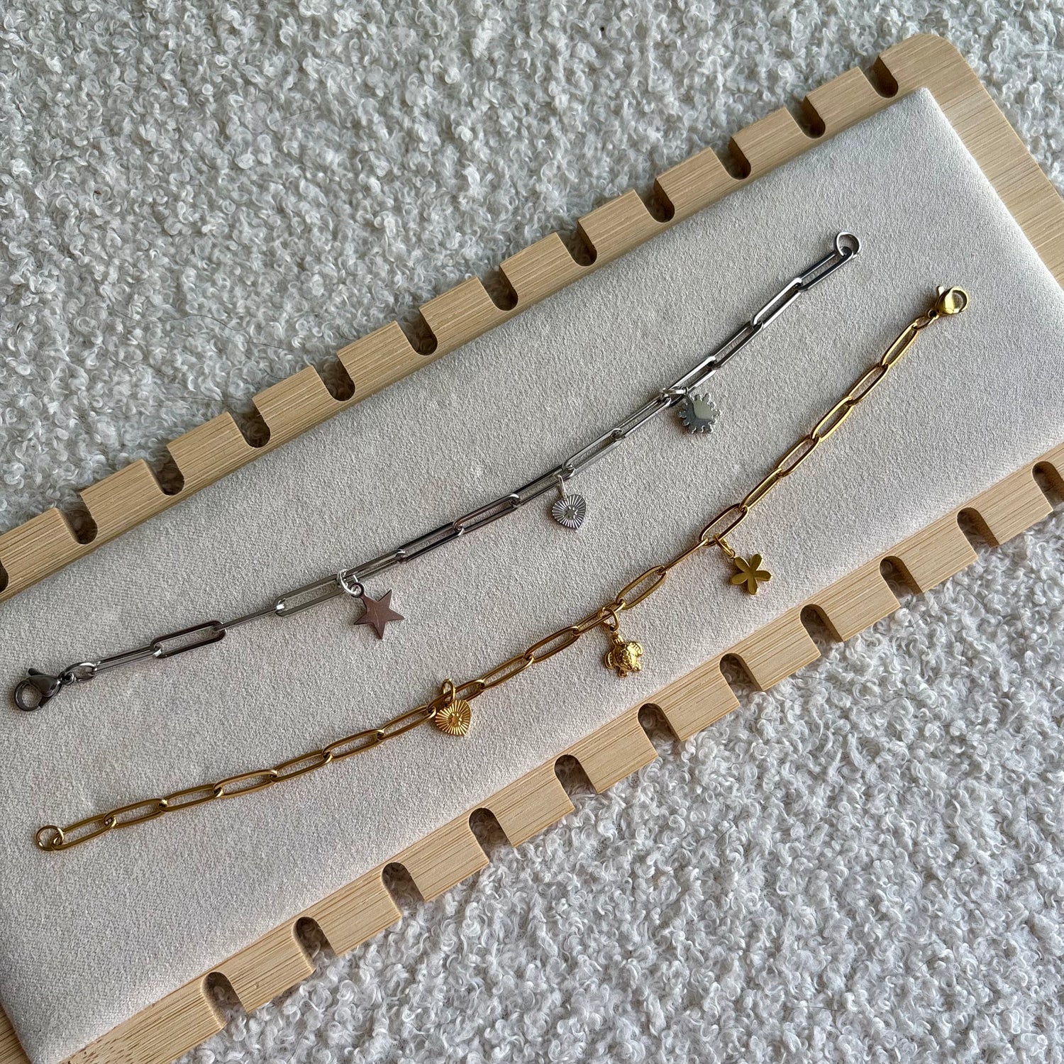 Bracelets acier inoxydable - déjà composés (breloques)
