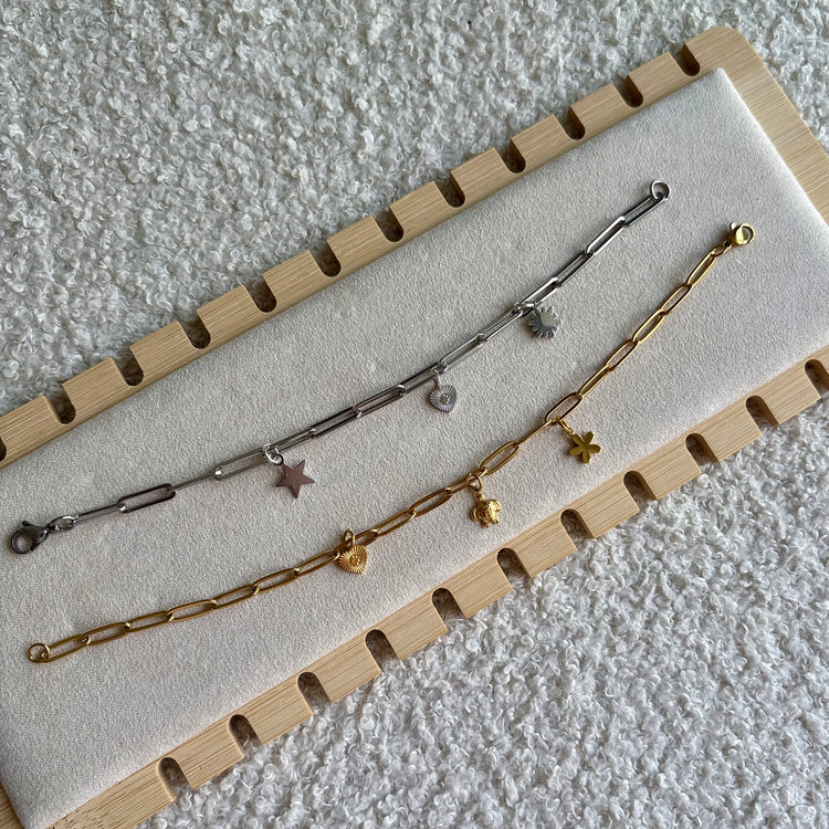 Bracelets acier inoxydable - déjà composés (breloques)