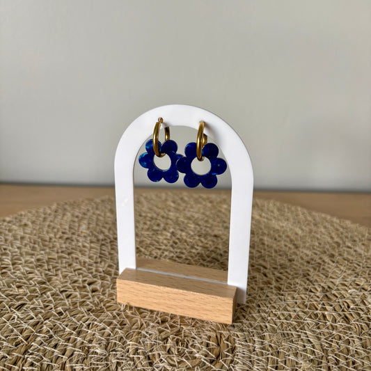 Boucles d’oreilles Capucines - Bleu roi