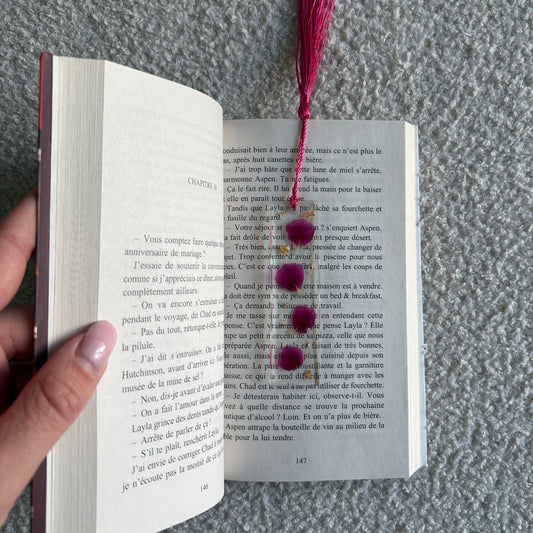 Marque page (mini) - Fleurs violettes