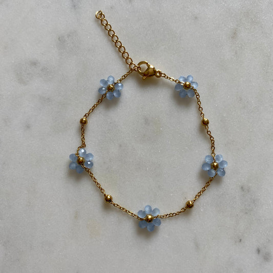 Bracelet Marguerite - Bleu