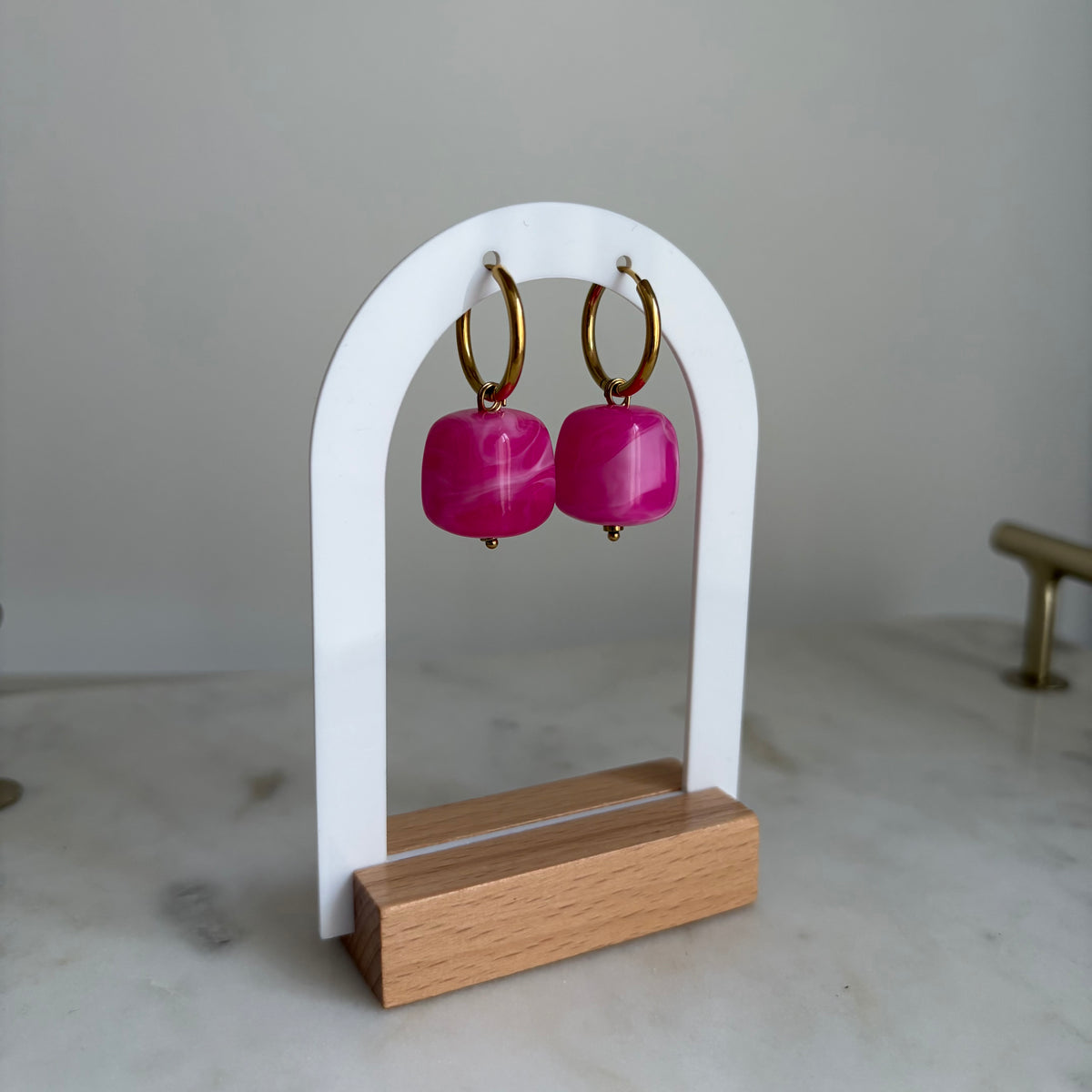 Boucles d’oreilles Pia - Framboise