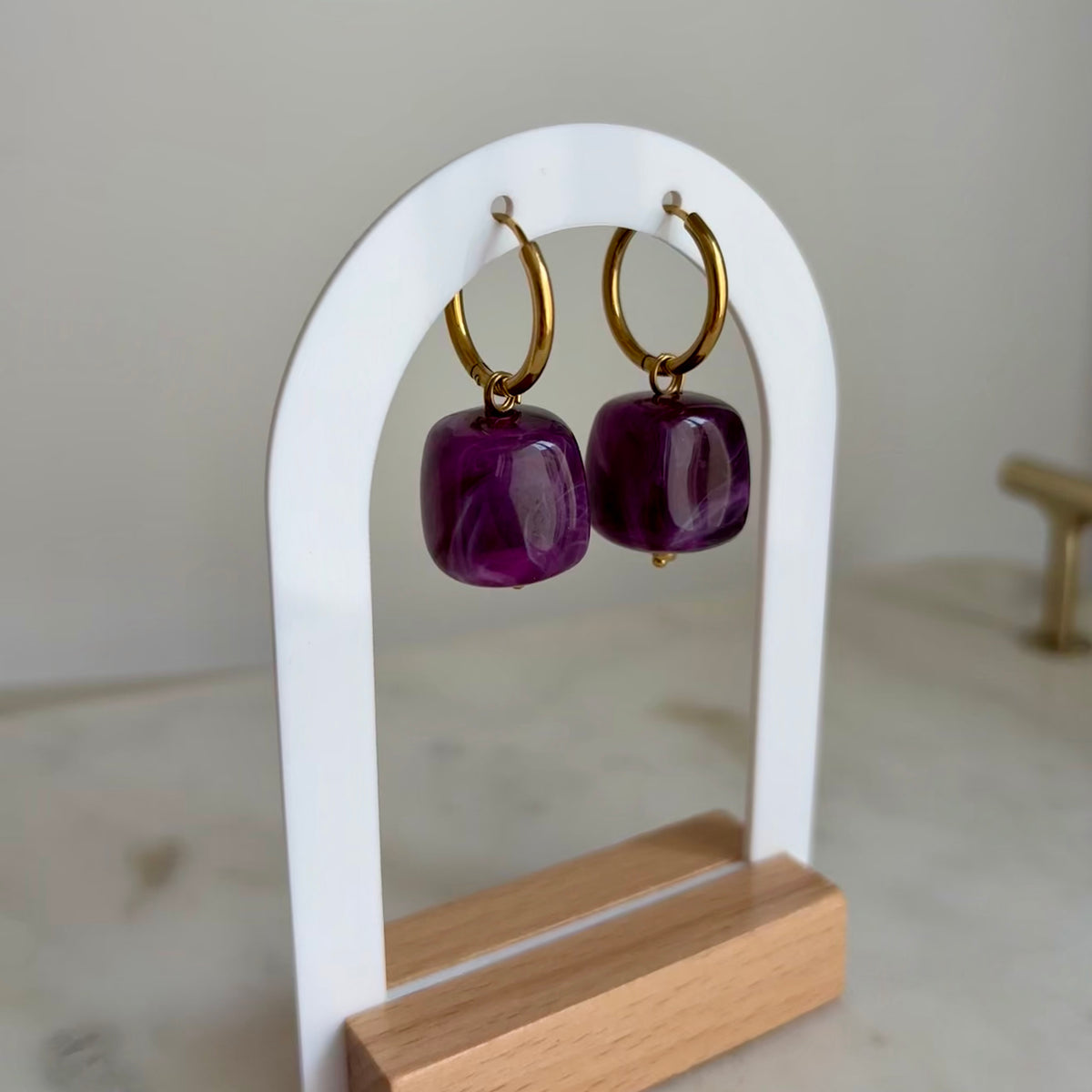 Boucles d’oreilles Pia - Prune