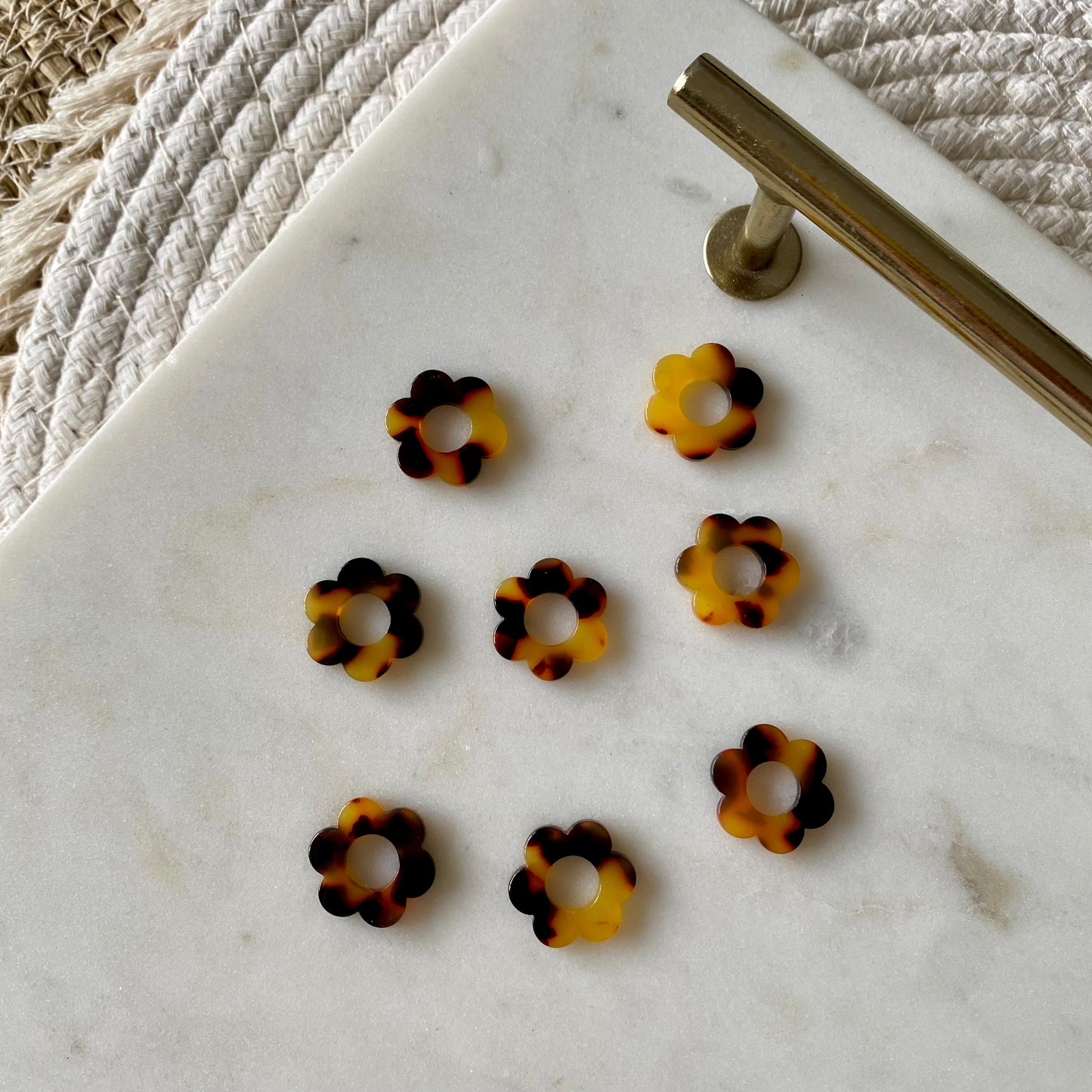 Pampilles Pivoine - Écaille de tortue