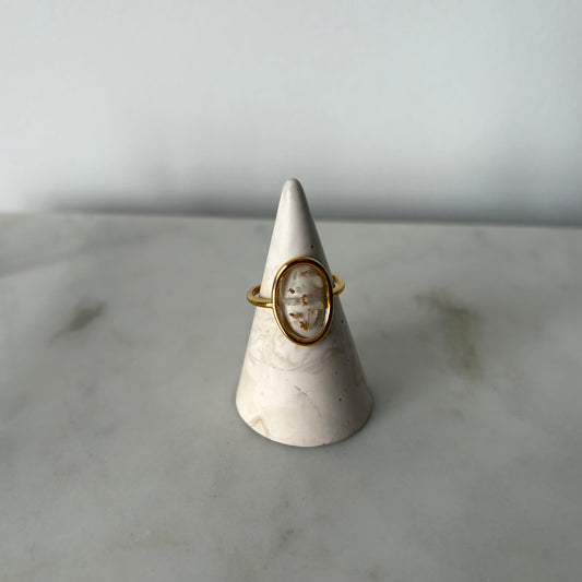 Bague florale - Blanche