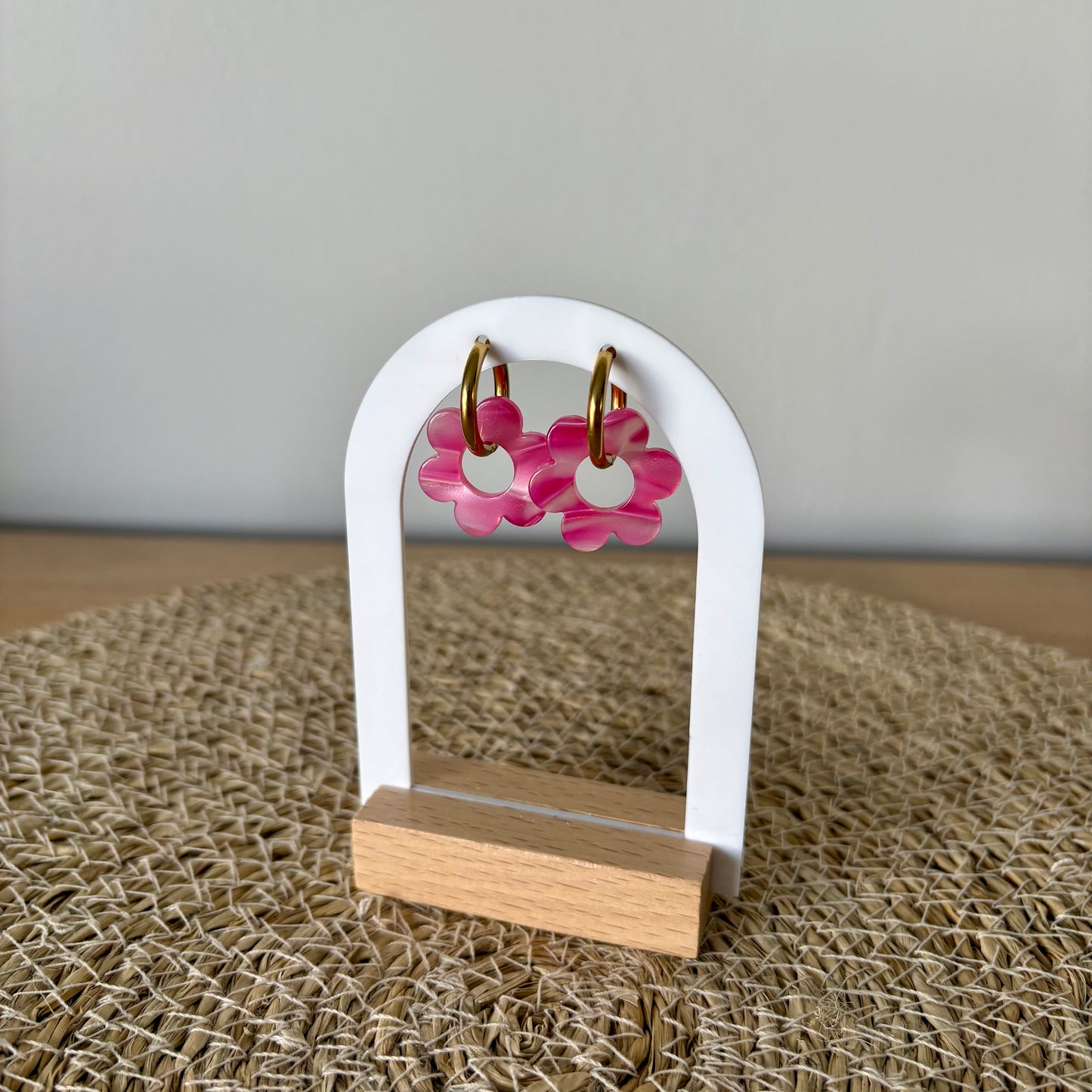 Boucles d’oreilles Capucines - Nuances roses
